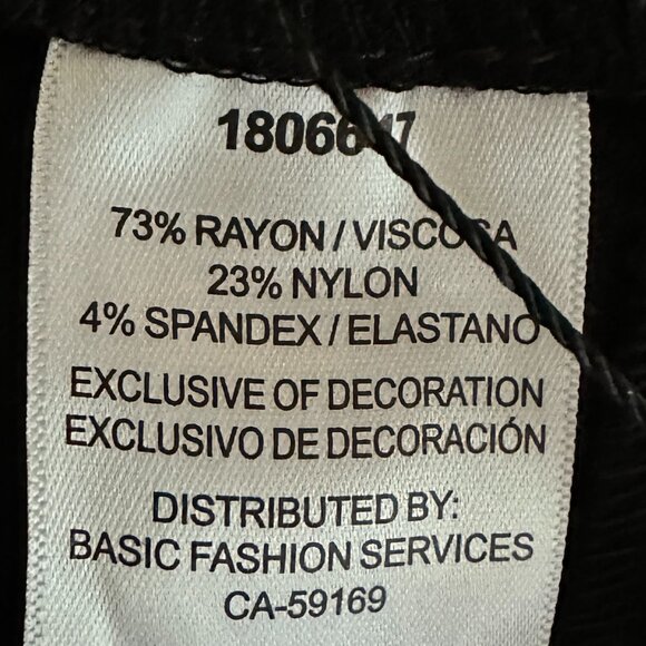 New Mario Serrani Women's Textured Pull On Pant Size M Black Tummy Control - Picture 7 of 14